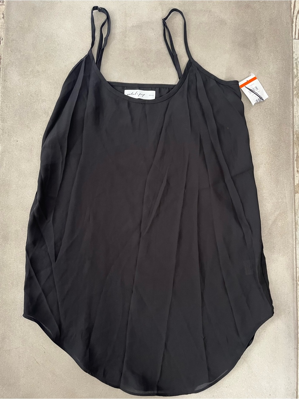 Petal + Pup Black Camisole Tank Top Flowy Strappy Cami Women's Size Small